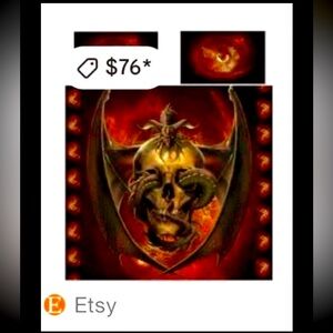Brand New, 3-D, Gothic skull with snakes picture frame